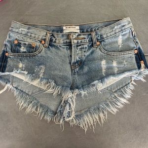 One teaspoon acid wash bonitas shorts